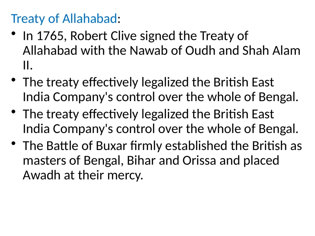 Battle of Buxar ((Oct. 22, 1764) Background Battle - slide 3 of 3