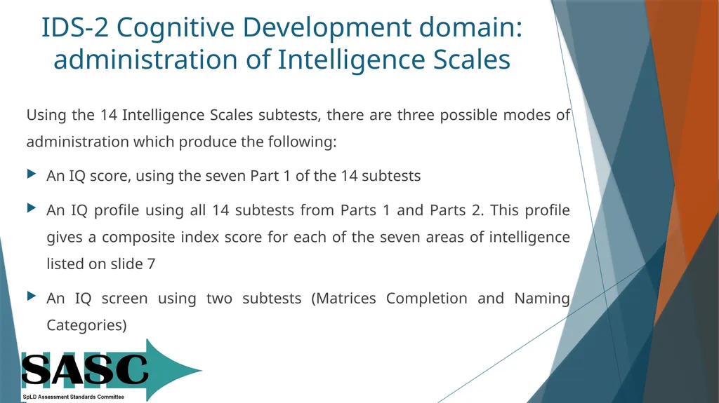 The Intelligence and Development Scales-second - slide 11 of 25