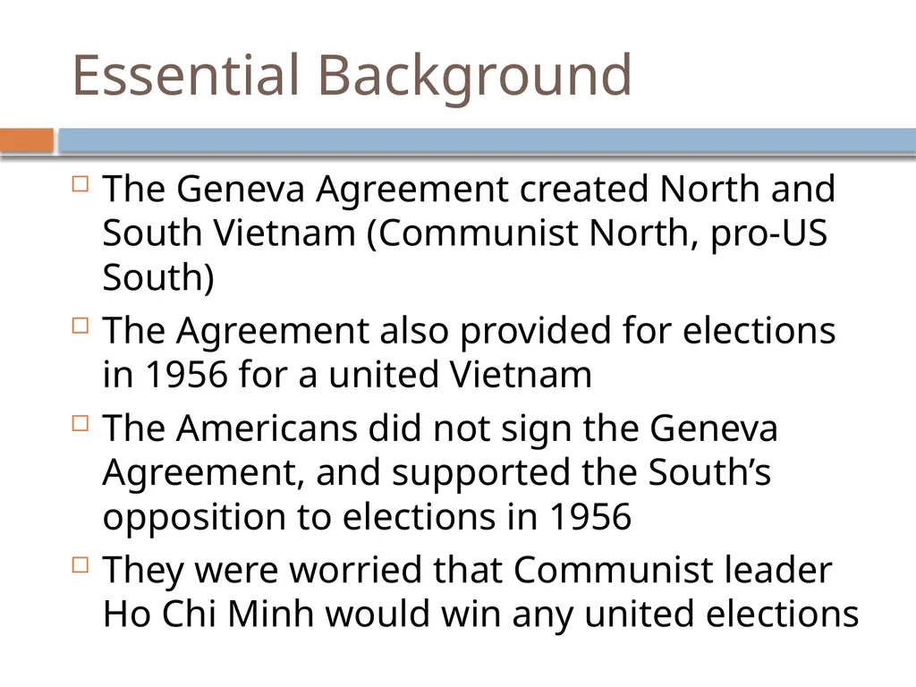 Vietnam 1964 - 1975 Revision Presentation Key - slide 4 of 37