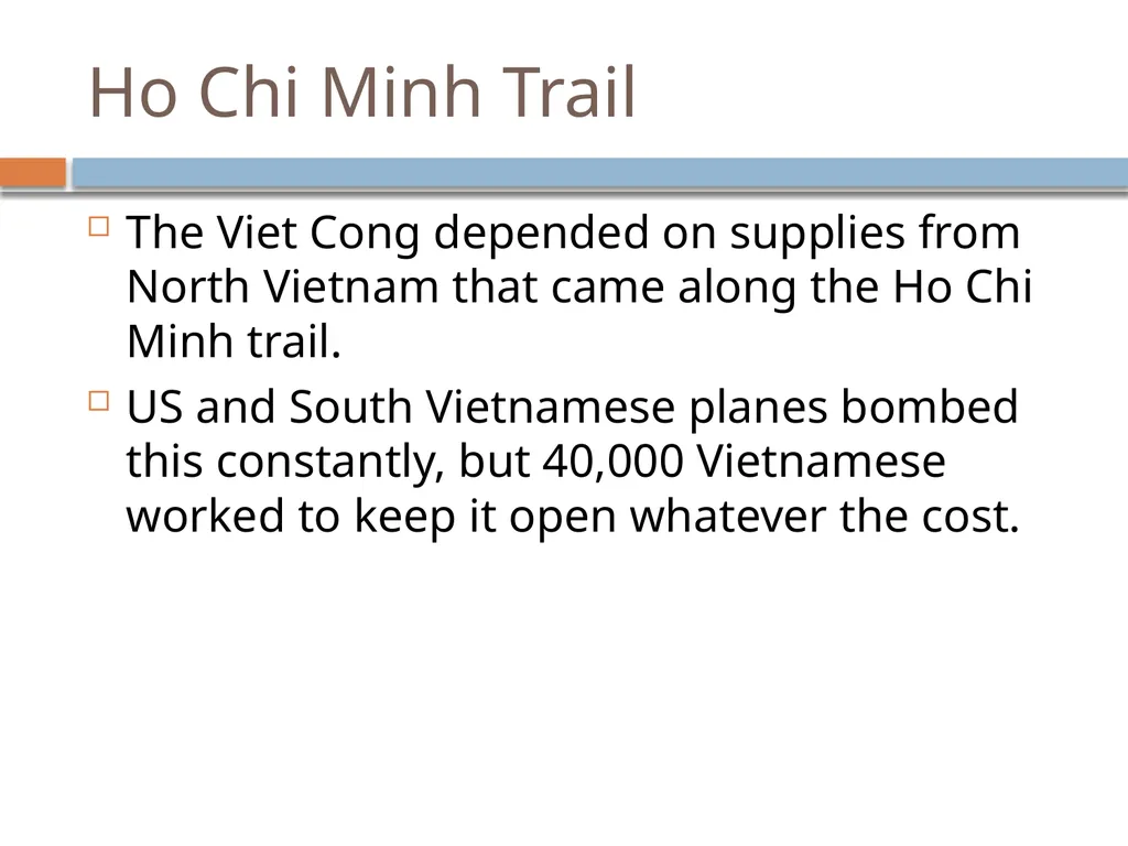 Vietnam 1964 - 1975 Revision Presentation Key - slide 17 of 37
