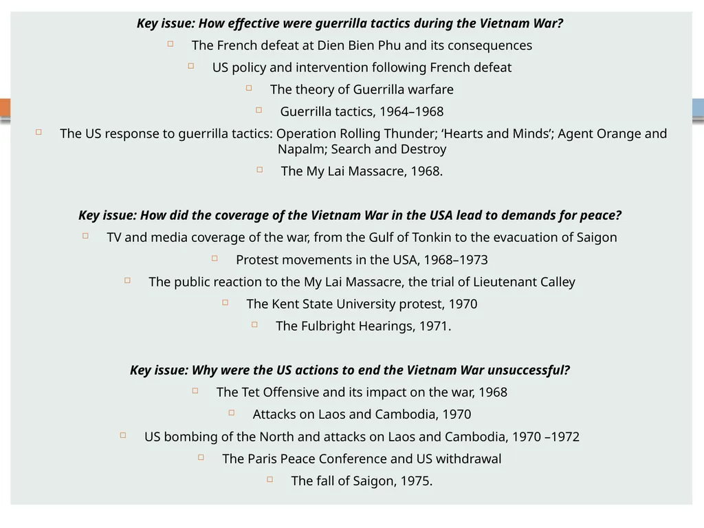 Vietnam 1964 - 1975 Revision Presentation Key - slide 2 of 37