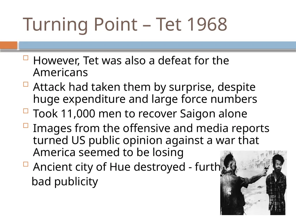 Vietnam 1964 - 1975 Revision Presentation Key - slide 27 of 37