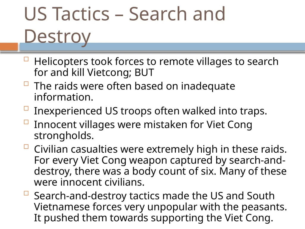 Vietnam 1964 - 1975 Revision Presentation Key - slide 24 of 37