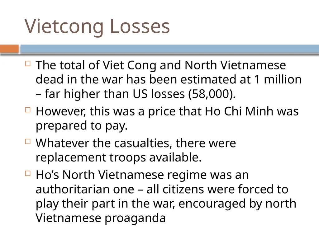 Vietnam 1964 - 1975 Revision Presentation Key - slide 18 of 37