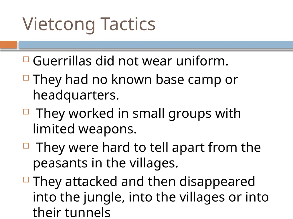 Vietnam 1964 - 1975 Revision Presentation Key - slide 14 of 37