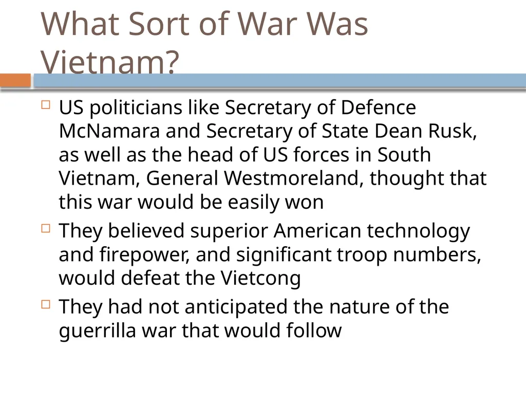Vietnam 1964 - 1975 Revision Presentation Key - slide 10 of 37