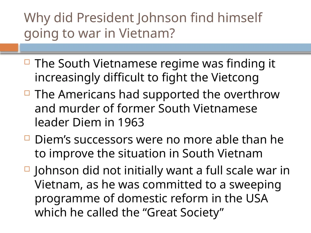 Vietnam 1964 - 1975 Revision Presentation Key - slide 7 of 37