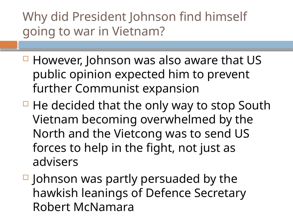 Vietnam 1964 - 1975 Revision Presentation Key - slide 8 of 37