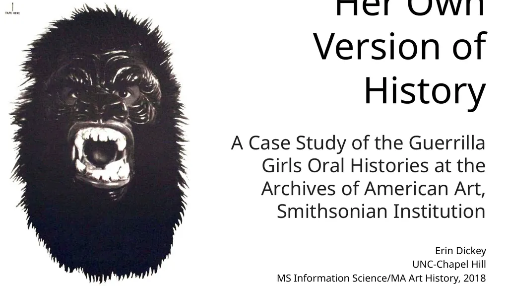 Her Own Version of History A Case Study of the - slide 1 of 9