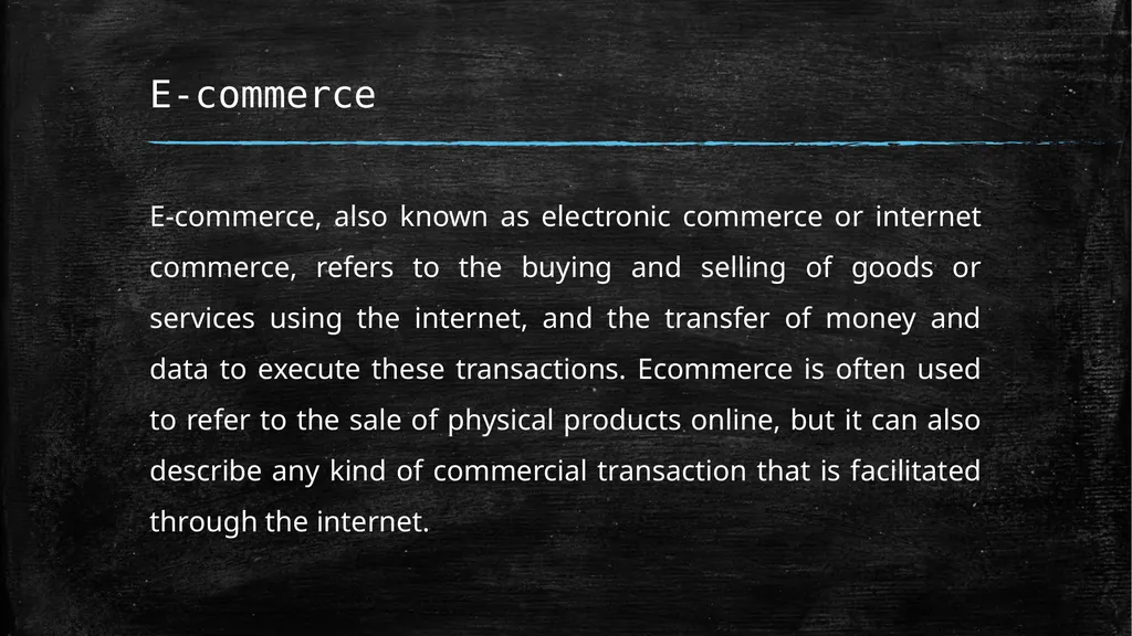 Department of Management Studies E-commerce (Open - slide 3 of 7