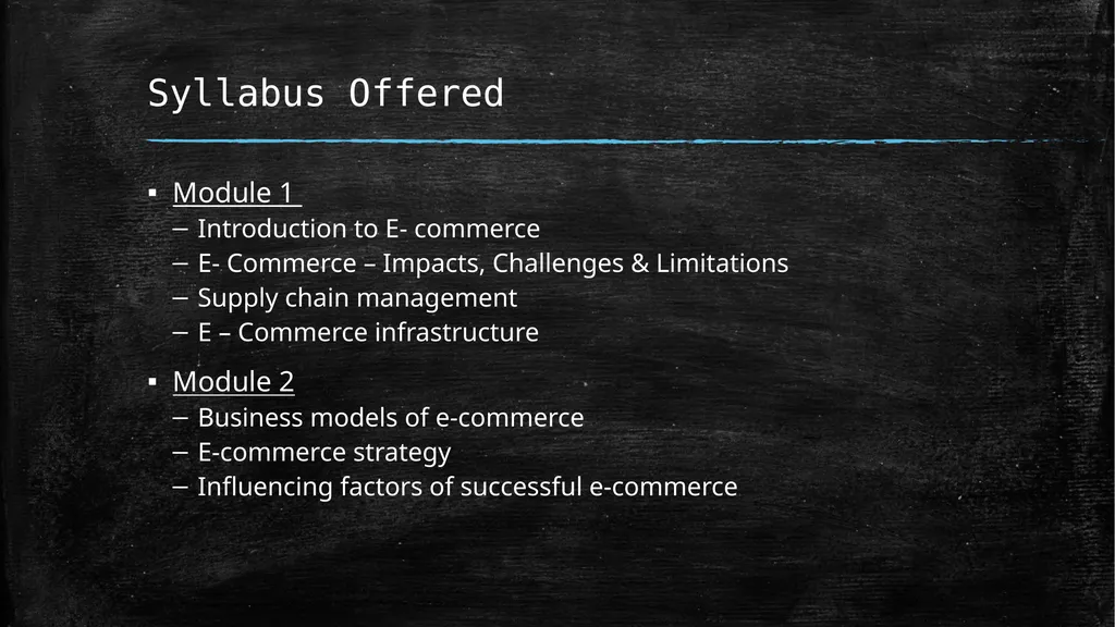 Department of Management Studies E-commerce (Open - slide 4 of 7