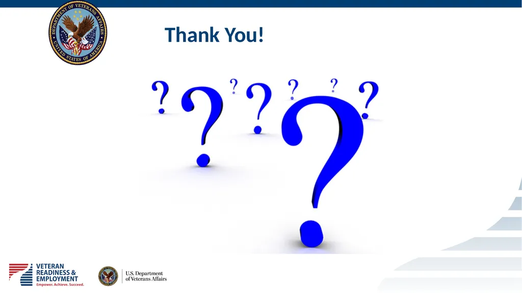 Welcome to VETERAN READINESS & EMPLOYMENT Chapter - slide 13 of 13