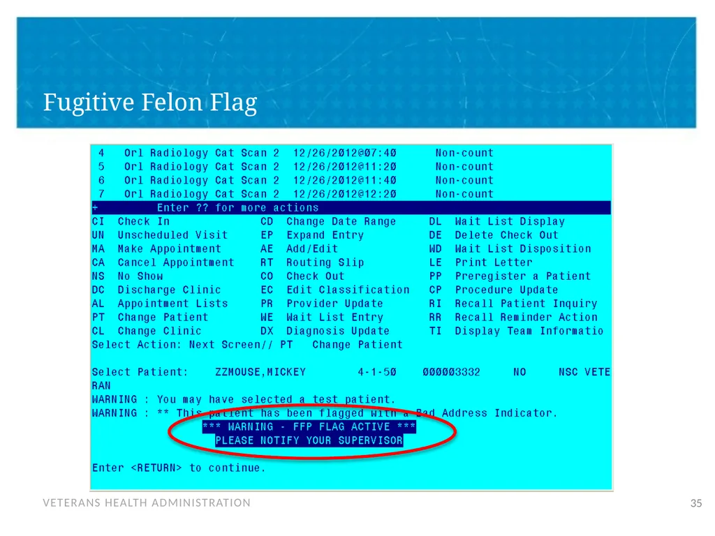Veteran Eligibility and Enrollment Objectives In - slide 35 of 37
