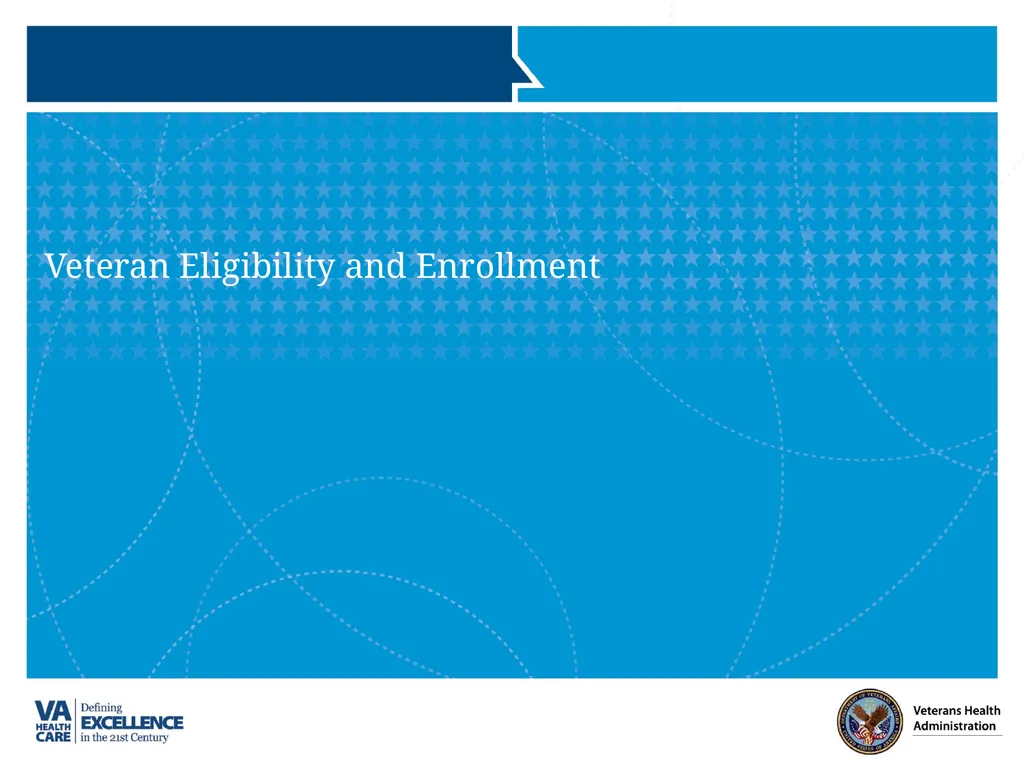 Veteran Eligibility and Enrollment Objectives In - slide 1 of 37