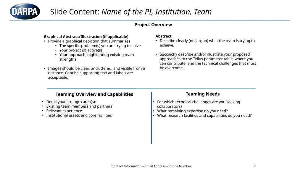 1 Single Presenter Length: 1 - 3 slides < 5 - slide 2 of 2