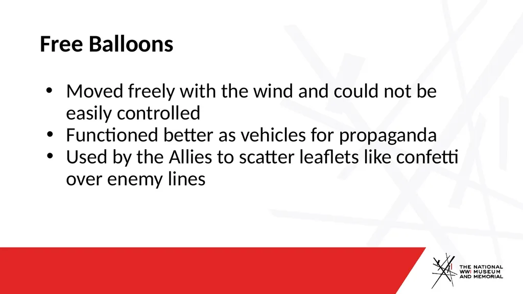 Observation Balloons Rising at average altitudes - slide 3 of 4