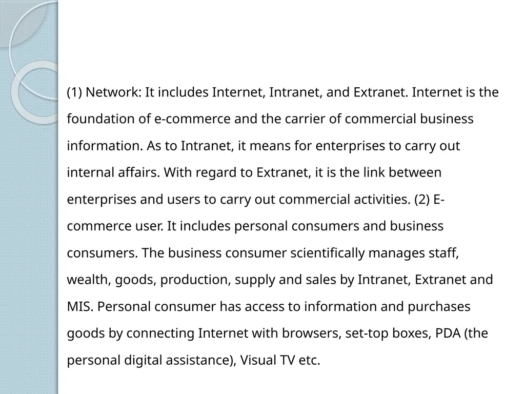 E-commerce course: Fundamentals of E-commerce The - slide 6 of 10