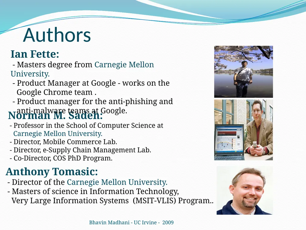 Learning to Detect Phishing Emails Ian Fette - slide 2 of 28