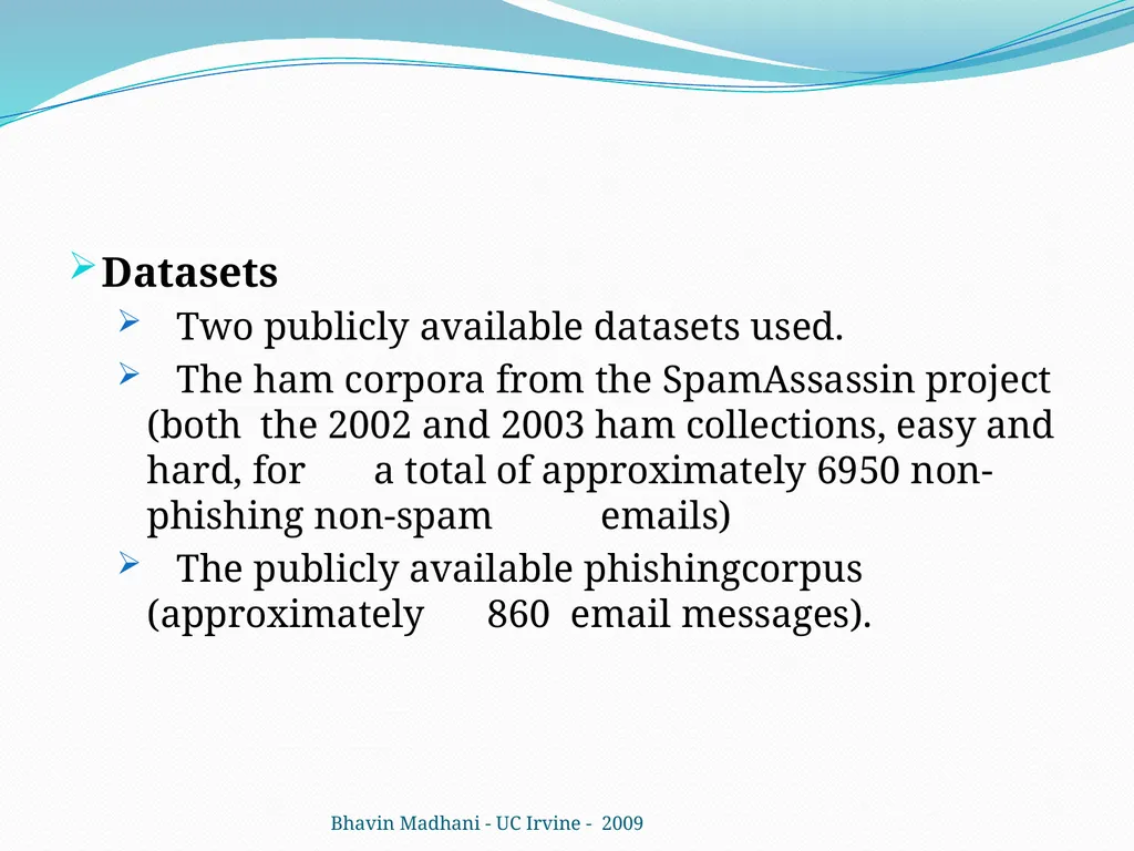 Learning to Detect Phishing Emails Ian Fette - slide 19 of 28