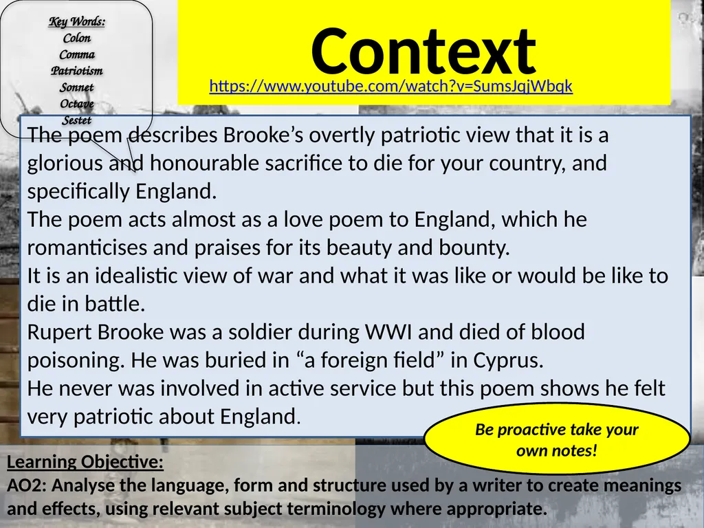 LO: To develop poetry analysis skills. ST: I can - slide 8 of 14