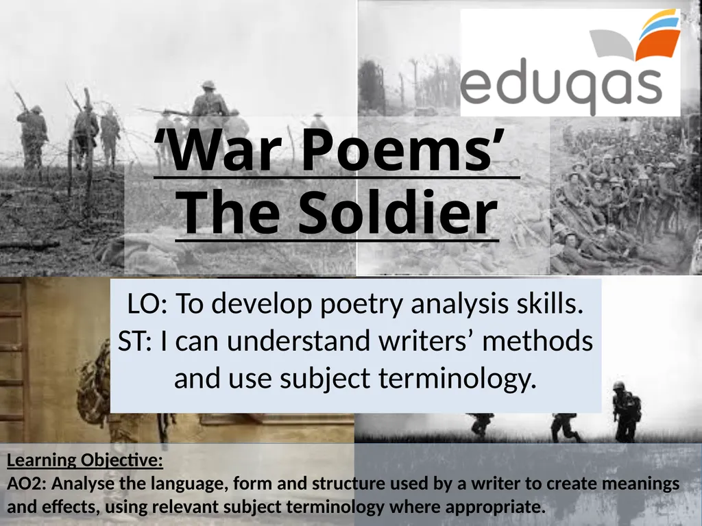 LO: To develop poetry analysis skills. ST: I can - slide 1 of 14