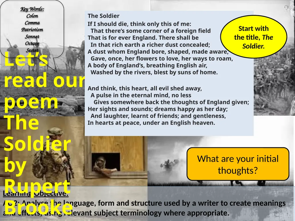 LO: To develop poetry analysis skills. ST: I can - slide 3 of 14