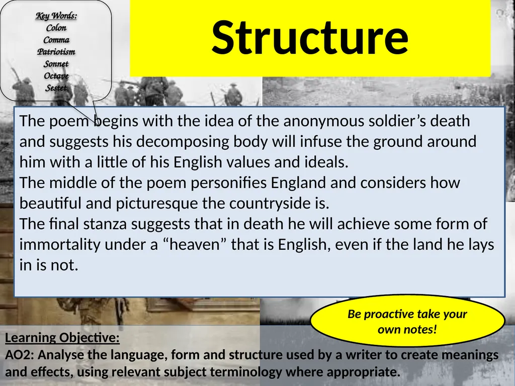 LO: To develop poetry analysis skills. ST: I can - slide 9 of 14