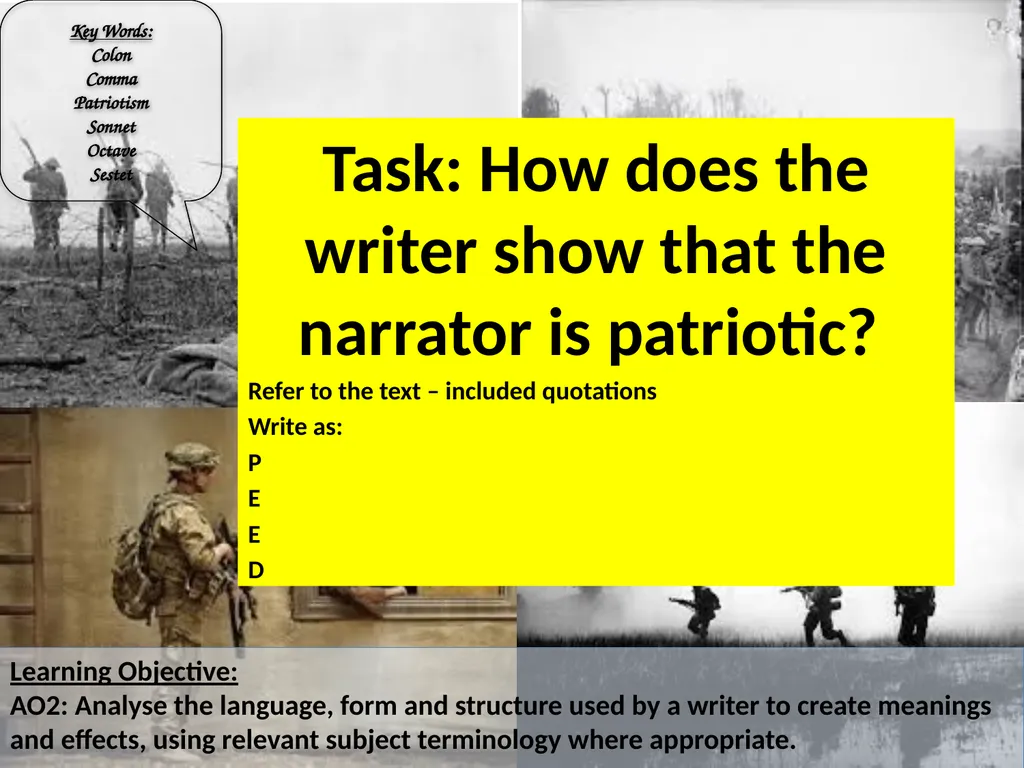 LO: To develop poetry analysis skills. ST: I can - slide 12 of 14