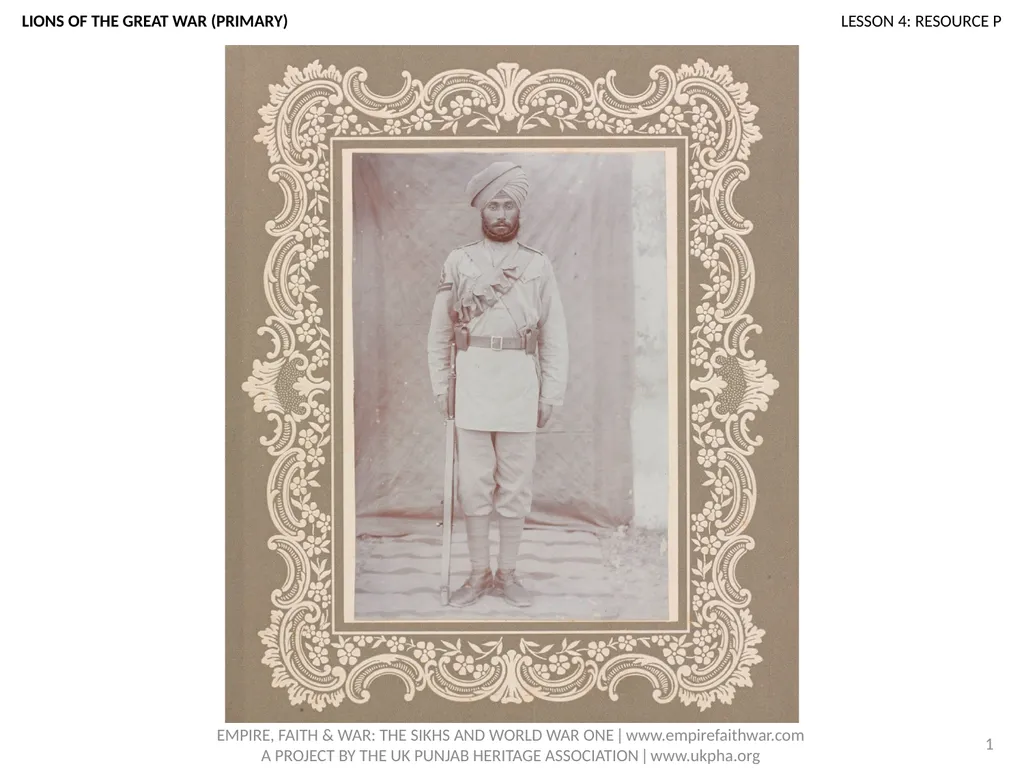 EMPIRE, FAITH & WAR: THE SIKHS AND WORLD WAR ONE - slide 1 of 10