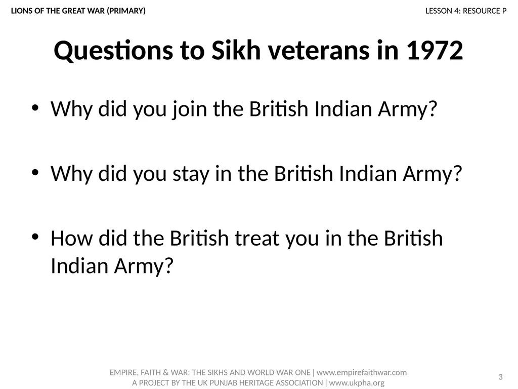 EMPIRE, FAITH & WAR: THE SIKHS AND WORLD WAR ONE - slide 3 of 10