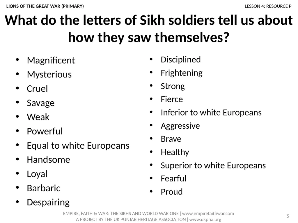 EMPIRE, FAITH & WAR: THE SIKHS AND WORLD WAR ONE - slide 5 of 10