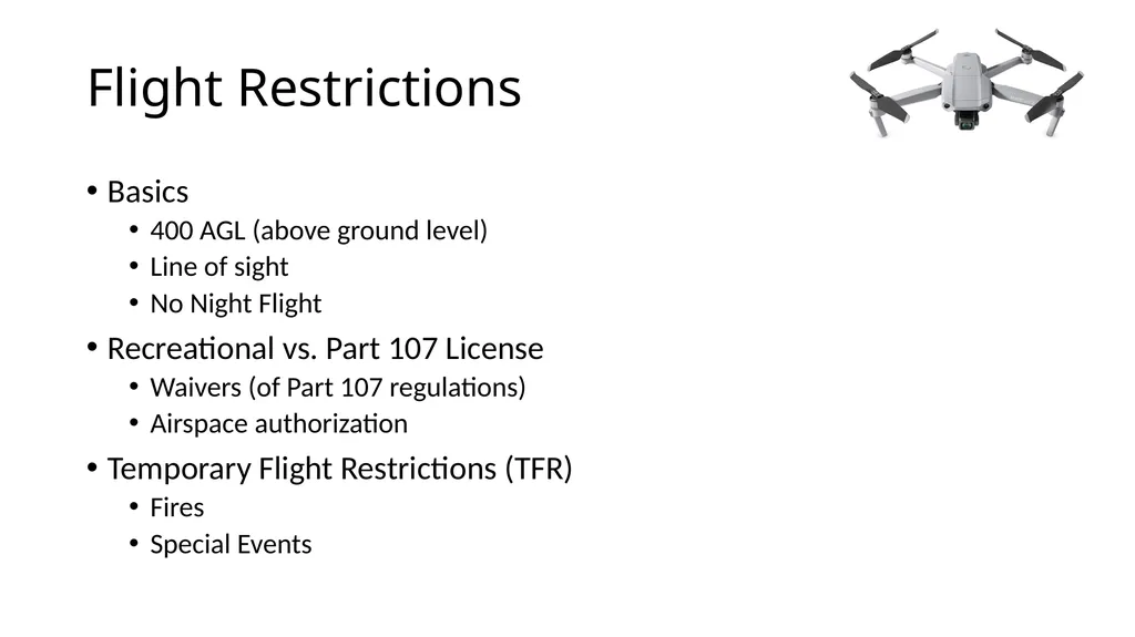 Introduction to Drones Overview Regulations (Part - slide 11 of 23