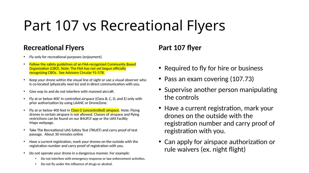 Introduction to Drones Overview Regulations (Part - slide 12 of 23