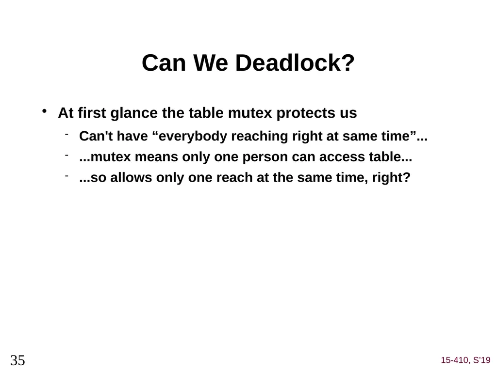 Deadlock (1) Dave Eckhardt Brian Railing Dave - slide 35 of 67