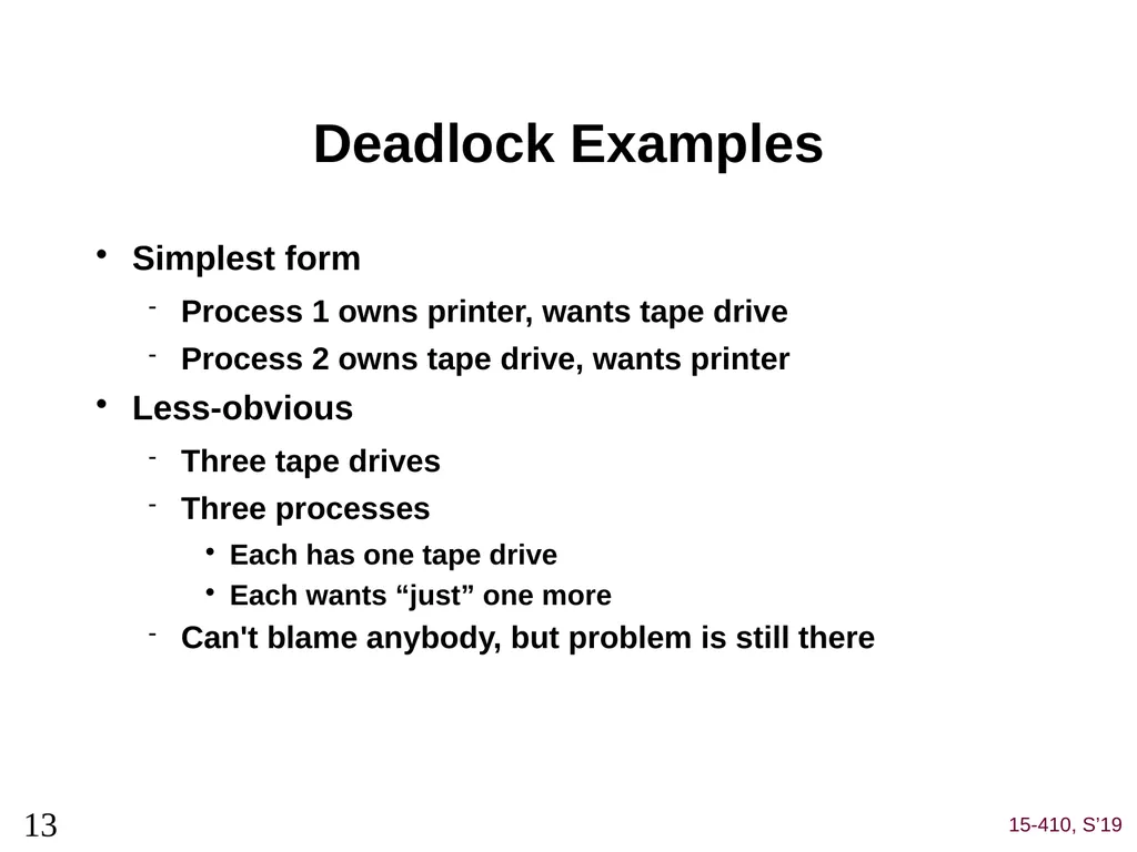 Deadlock (1) Dave Eckhardt Brian Railing Dave - slide 13 of 67