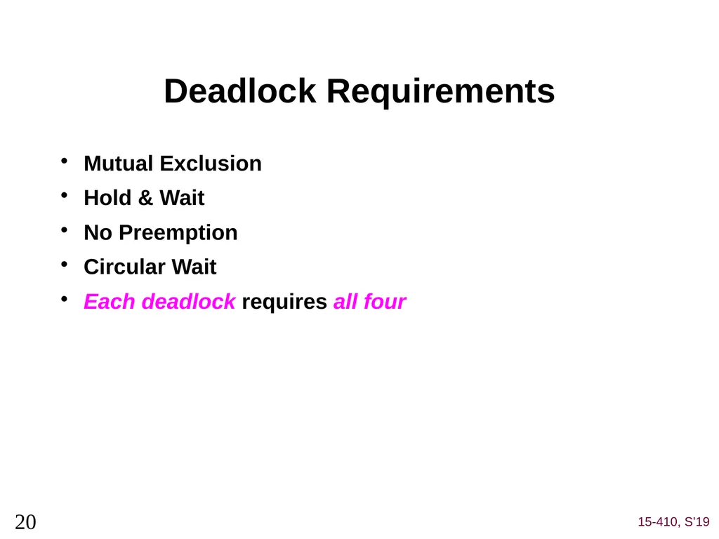 Deadlock (1) Dave Eckhardt Brian Railing Dave - slide 20 of 67