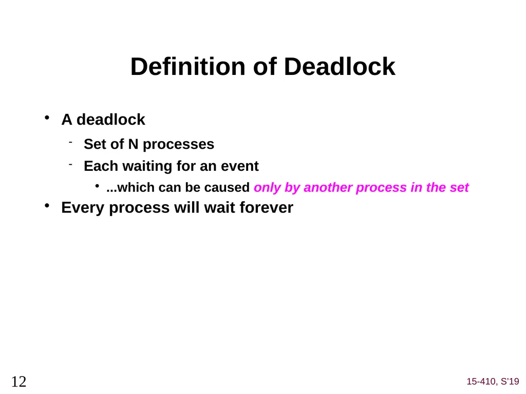 Deadlock (1) Dave Eckhardt Brian Railing Dave - slide 12 of 67