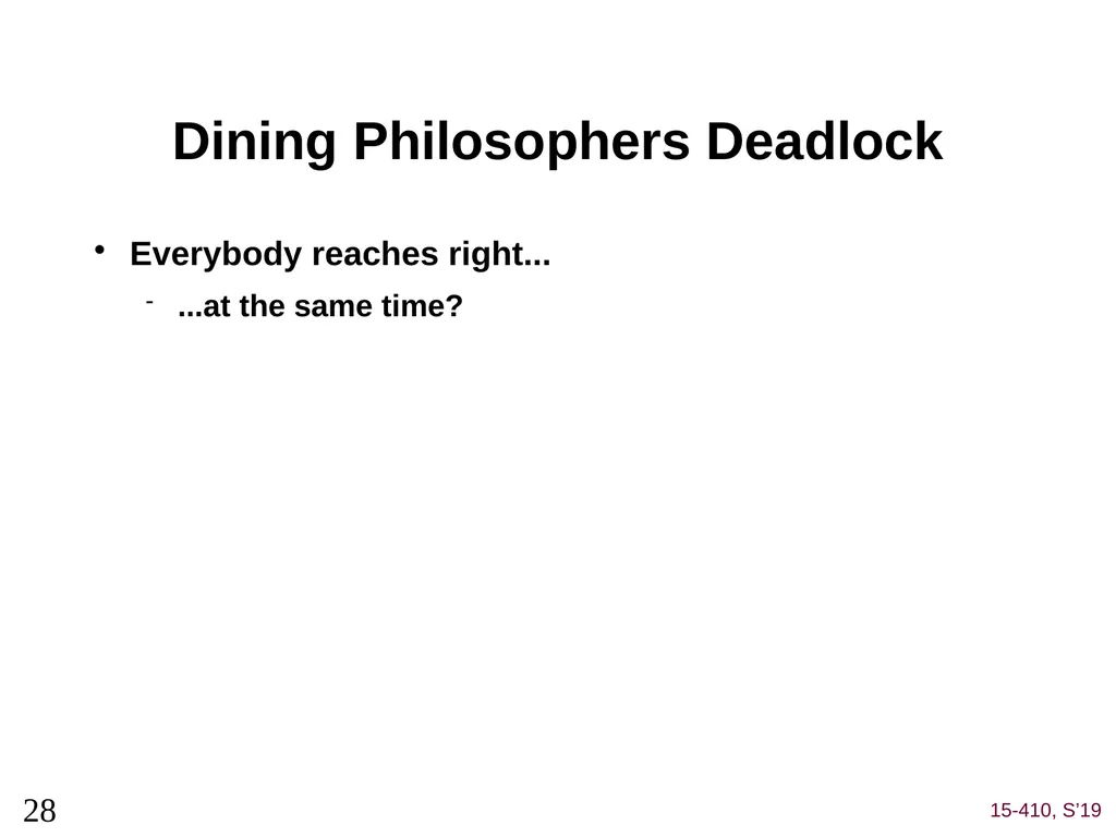 Deadlock (1) Dave Eckhardt Brian Railing Dave - slide 28 of 67