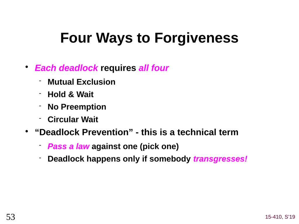 Deadlock (1) Dave Eckhardt Brian Railing Dave - slide 53 of 67