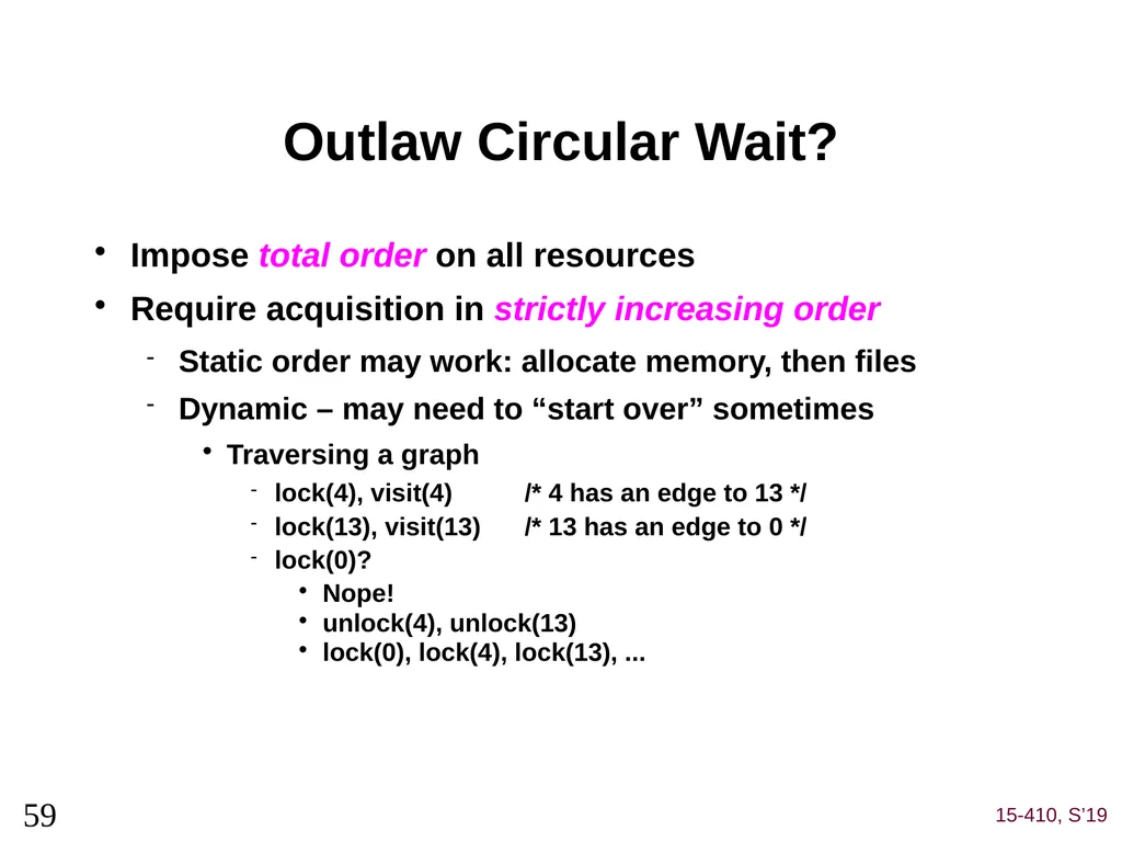 Deadlock (1) Dave Eckhardt Brian Railing Dave - slide 59 of 67