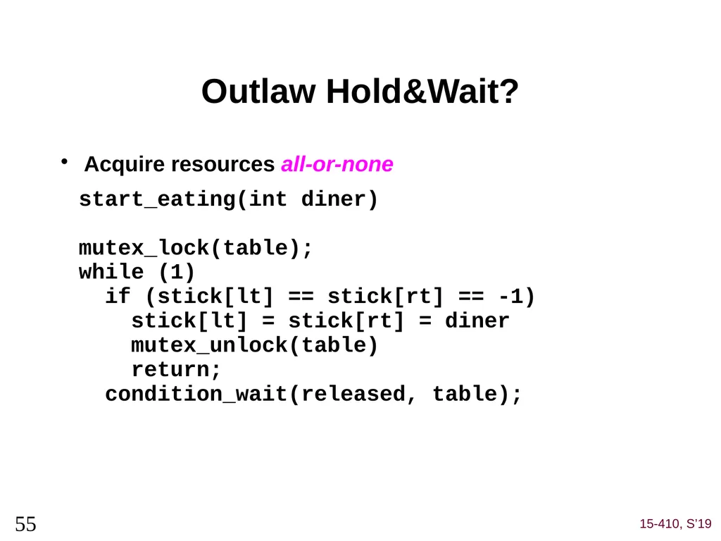 Deadlock (1) Dave Eckhardt Brian Railing Dave - slide 55 of 67