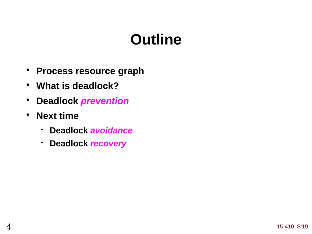 Deadlock (1) Dave Eckhardt Brian Railing Dave - slide 4 of 67