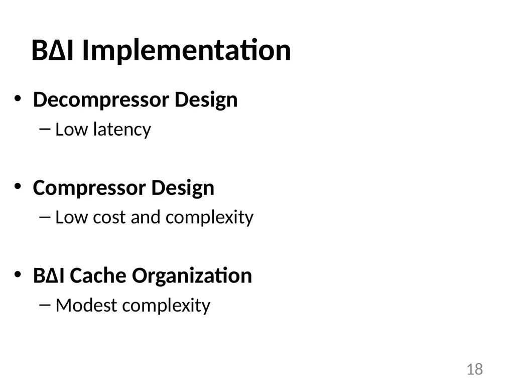 Base-Delta-Immediate Compression: Practical Data - slide 18 of 38