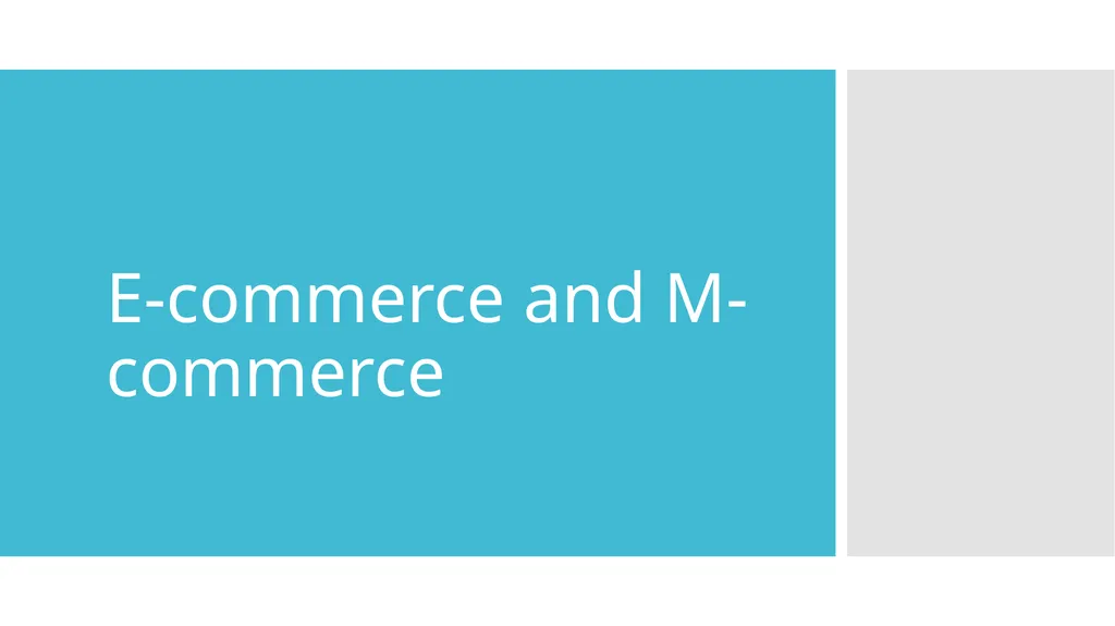 E-commerce and Web Application M-Commerce Lecture - slide 4 of 12