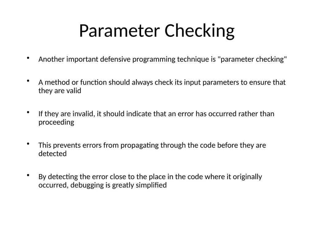 Defensive Programming Defensive Programming Good - slide 10 of 12