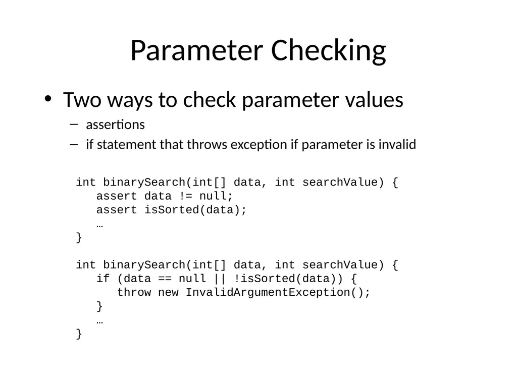 Defensive Programming Defensive Programming Good - slide 11 of 12