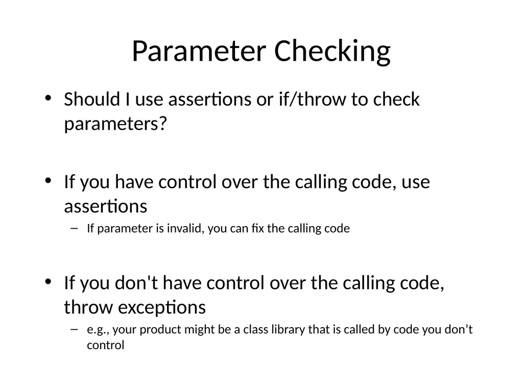 Defensive Programming Defensive Programming Good - slide 12 of 12
