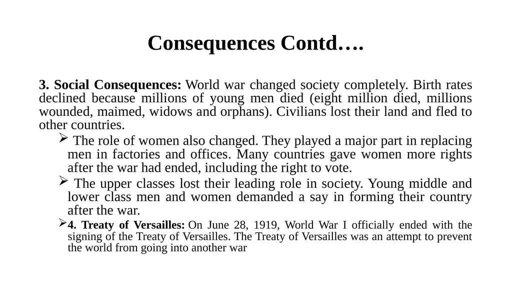 World War - I Introduction: The single most - slide 10 of 17
