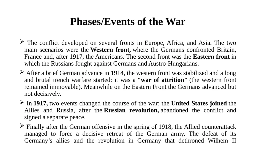 World War - I Introduction: The single most - slide 8 of 17