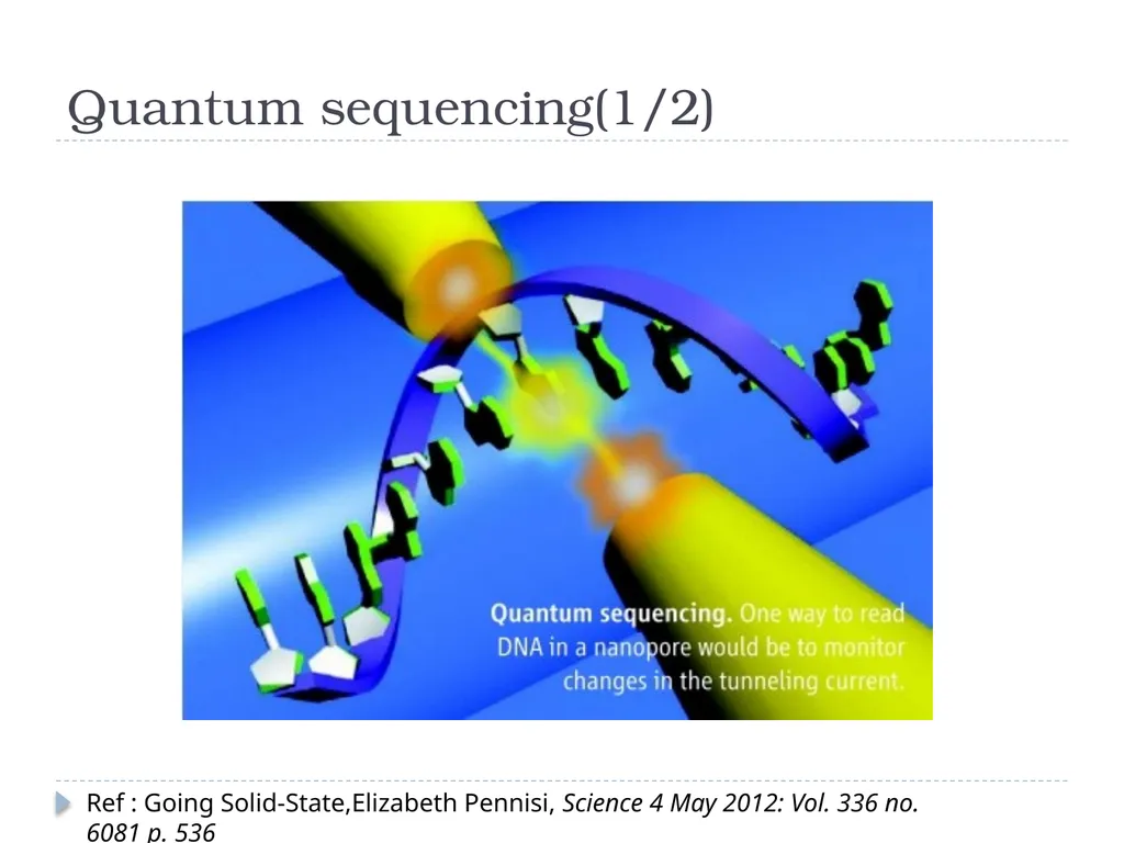 DNA sequencing : Read with quantum mechanics - slide 3 of 6